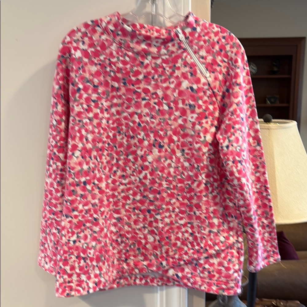 Talbots Pink and White Floral Top